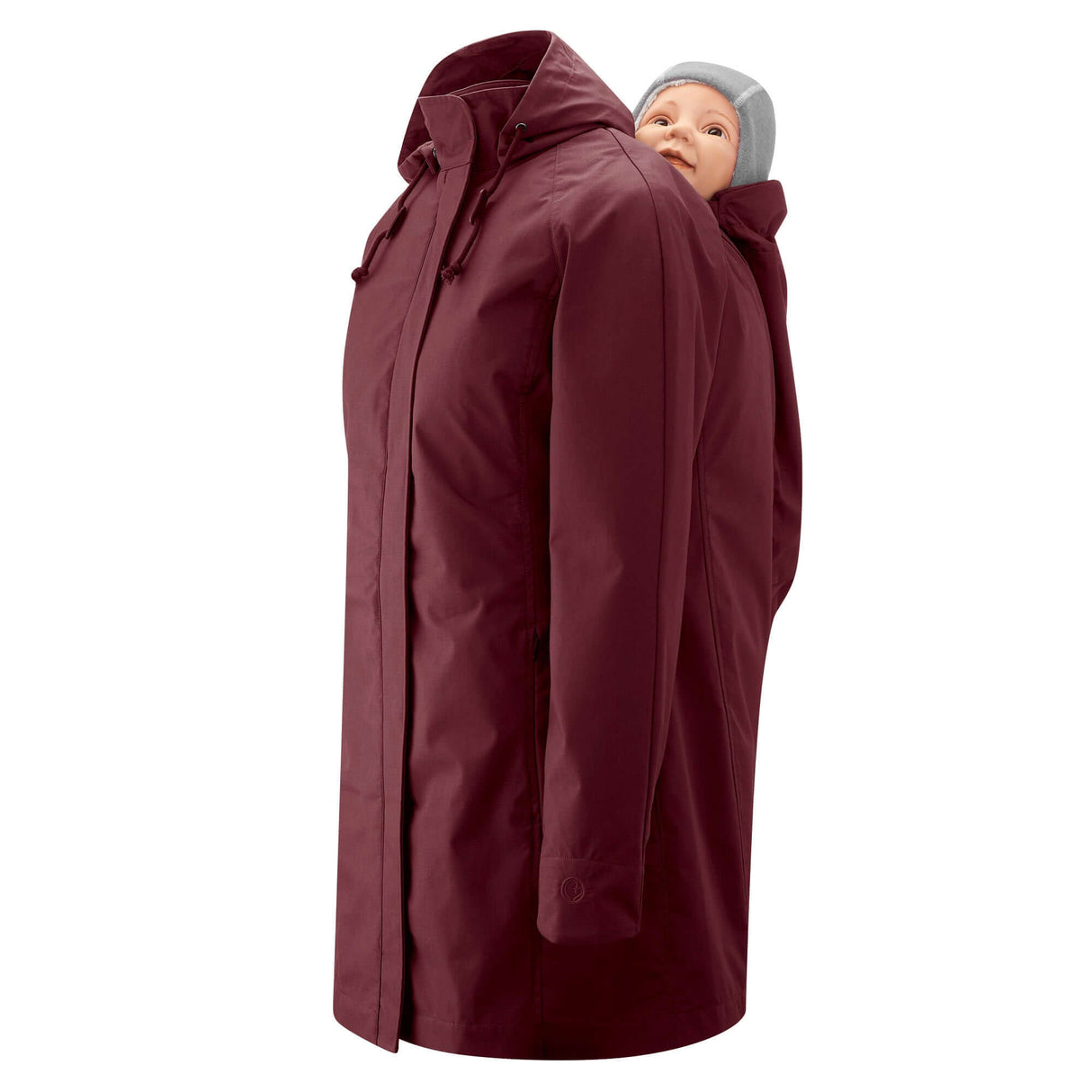 Mamalila Berlin All-Season Maternity & Babywearing Coat – Berry | Babymaxi